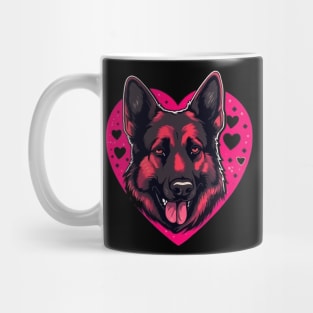 German Shepherd Valentine Day Mug